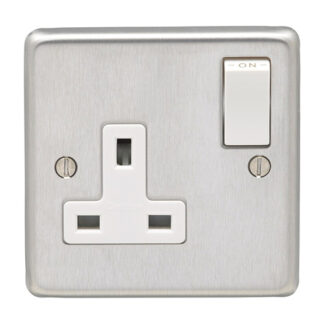 Eurolite SSS1SOW Eurolite Stainless Steel 1 Gang Socket - Satin Stainless Steel (LEAD TIME: 2-3 DAYS)