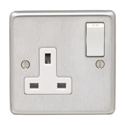 Eurolite SSS1SOW Eurolite Stainless Steel 1 Gang Socket - Satin Stainless Steel (LEAD TIME: 2-3 DAYS)
