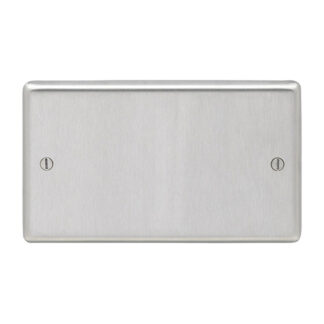 Eurolite SSS2B Eurolite Stainless Steel Double Blank Plate - Satin Stainless Steel (LEAD TIME: 2-3 DAYS)