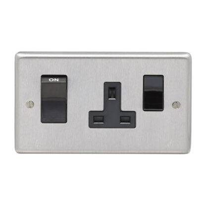 Eurolite SSS45ASWASB Eurolite Stainless Steel 45Amp Switch With A Socket - Satin Stainless Steel (LEAD TIME: 2-3 DAYS)