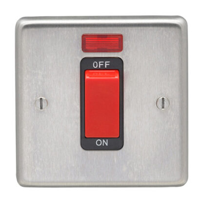 Eurolite SSS45ASWNSB Eurolite Stainless Steel 45Amp Switch With Neon Indicator - Satin Stainless Steel (LEAD TIME: 2-3 DAYS)