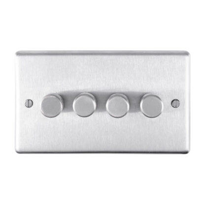 Eurolite SSS4D400 Eurolite Stainless Steel 4 Gang Dimmer - Satin Stainless Steel (LEAD TIME: 2-3 DAYS)