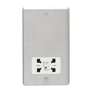 Eurolite SSSSHSW Eurolite Stainless Steel Shaver Socket - Satin Stainless Steel (LEAD TIME: 2-3 DAYS)