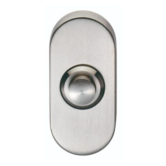 EuroSpec SWE1030SSS EUROSPEC oblong bell push - 64 x 30mm - concealed fix - satin stainless Steel  (LEAD TIME: 2-3 DAYS)