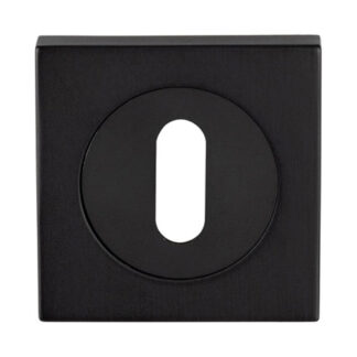 Serozzetta SZM003SQMB Serozzetta Square Standard Lock Escutcheon Matt Black (LEAD TIME: 2-3 DAYS)