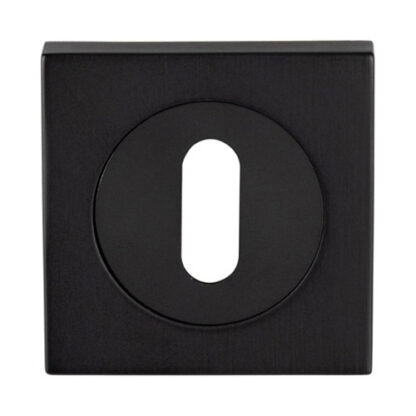 Serozzetta SZM003SQMB Serozzetta Square Standard Lock Escutcheon Matt Black (LEAD TIME: 2-3 DAYS)