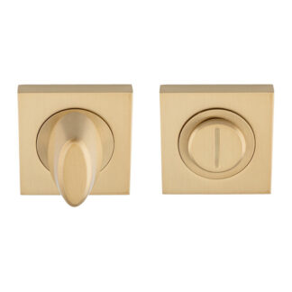 Serozzetta SZM004SQSB Serozzetta Square Thumbturn and Release-Satin Brass-51mm x 51mm (LEAD TIME: 2-3 DAYS)