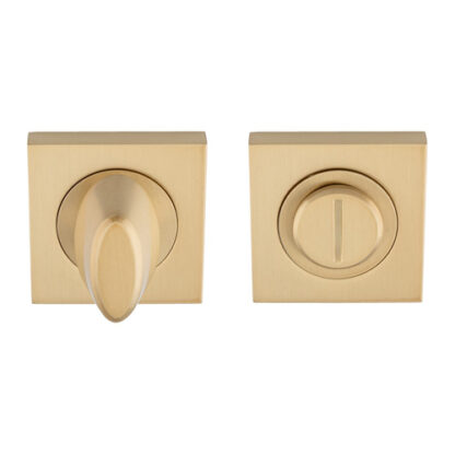 Serozzetta SZM004SQSB Serozzetta Square Thumbturn and Release-Satin Brass-51mm x 51mm (LEAD TIME: 2-3 DAYS)