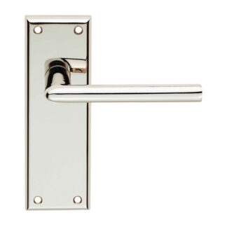 Serozzetta SZR012PN SEROZZETTA dieci lever on face-fix backplate - latch - polished nickel  (LEAD TIME: 2-3 DAYS)