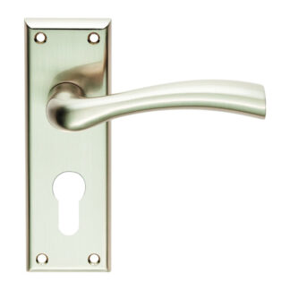 Serozzetta SZR051YSN Serozzetta Cinquanta Lever on Euro Lock Backplate (LEAD TIME: 2-3 DAYS)