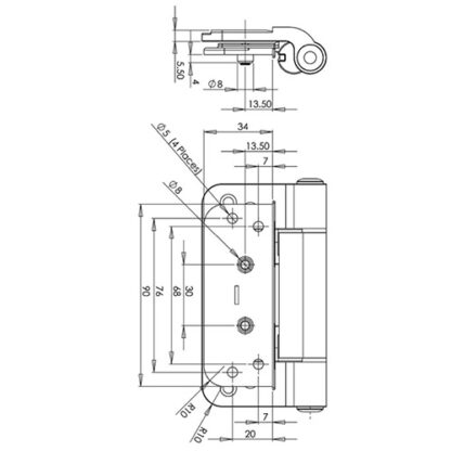 Trojan 3D Composite Door Hinge - Image 2