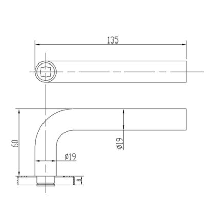 TSS Fire Rated Stainless Steel (SSS) 19mm Straight Lever On Rose Furniture - Image 2