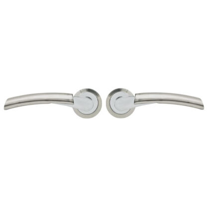TSS Charlie Lever Handles on Round Rose Door Furniture - Image 2