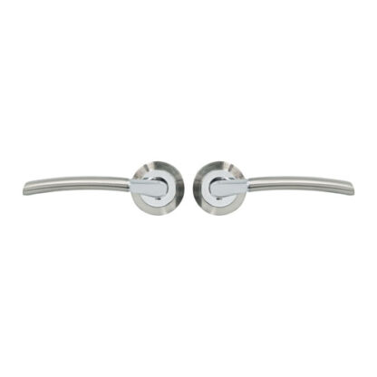 TSS Delta Lever Handles on Round Rose Door Furniture - Image 2