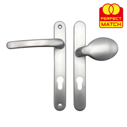 TSS Lever Moveable Pad Offset UPVC Multipoint Door Handles - 92/70mm PZ - Sprung - 203mm Screw Centres - Image 6