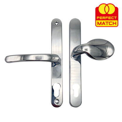 TSS Lever Moveable Pad Offset UPVC Multipoint Door Handles - 70/92mm PZ - Sprung - 215mm Screw Centres - Image 8