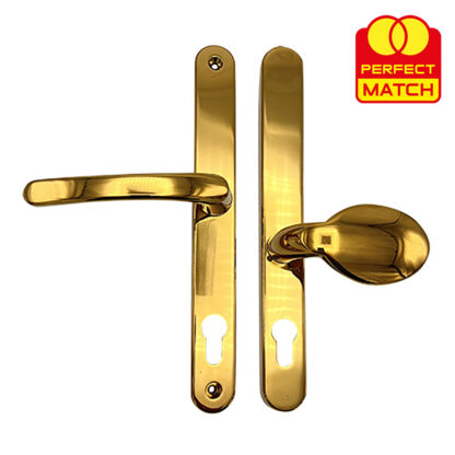 TSS Lever Moveable Pad Offset UPVC Multipoint Door Handles - 92/62mm PZ - Sprung - 240mm Screw Centres - Image 6