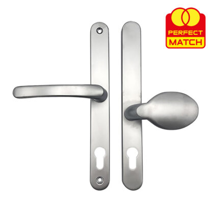 TSS Lever Moveable Pad Offset UPVC Multipoint Door Handles - 92/62mm PZ - Sprung - 240mm Screw Centres - Image 9