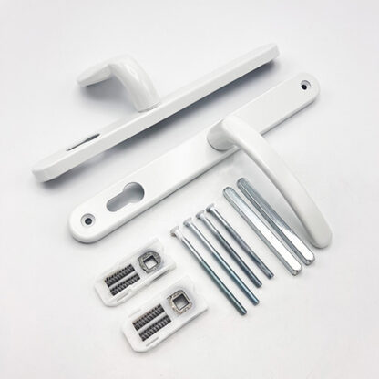 TSS Lever Moveable Pad Offset UPVC Multipoint Door Handles - 92/62mm PZ - Sprung - 240mm Screw Centres - Image 3