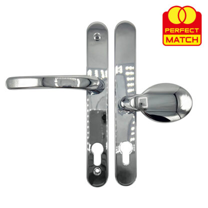 TSS Offset Lever Moveable Pad Multipoint Door Handles - 95/65mm PZ - Sprung - 200mm Screw Centres - Image 8