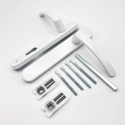 TSS Blank External Lever Lever French Door Multipoint Handles – 92mm PZ Sprung 122mm Screw Centres - Image 3