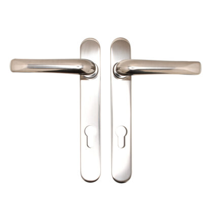TSS Grade 304 Stainless Steel Lever Lever UPVC Multipoint Door Handles - 92mm PZ Sprung 122mm Screw Centres