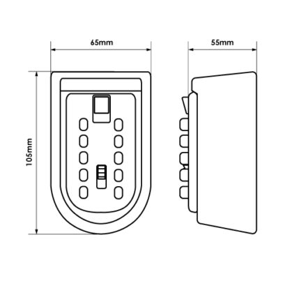 TSS Wall Mounted Push Button Key Safe - Image 2