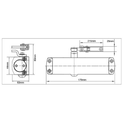 TSS Size 3 Overhead Door Closer - Image 2