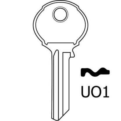 JMA UN-11 Union 5 Pin Cylinder Key Nickel Blank - Image 3