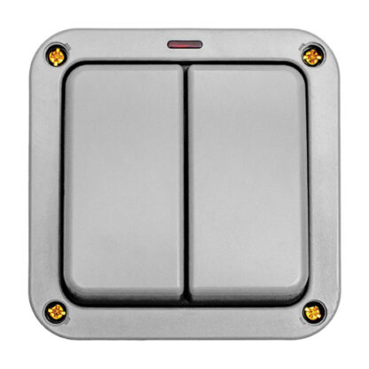 Eurolite WP3022 Eurolite Utility 2 Gang Switch - Grey (LEAD TIME: 2-3 DAYS)