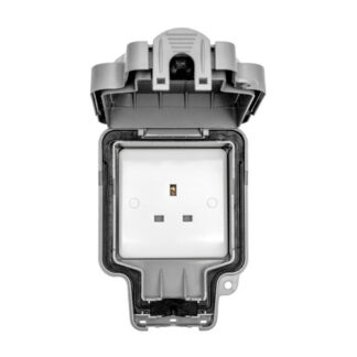 Eurolite WP4030 Eurolite Utility 1 Gang Unswitched Socket - Grey (LEAD TIME: 2-3 DAYS)