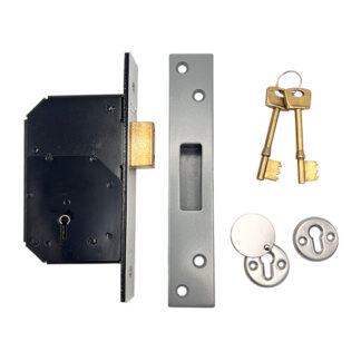 Zoo 5 Lever Upright Mortice Deadlock Satin