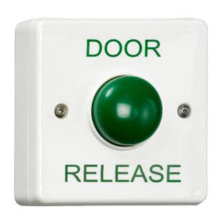 CQR AEB17/DR Surface Mounted Plastic Green Dome Button - Legend "Door Release" (LEAD TIME: 2-3 DAYS)