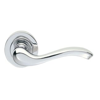 Manital AQ3CP Apollo Lever on Round Rose in Polished Chrome (LEAD TIME: 2-3 DAYS)