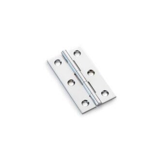 Alexander & Wilks AW064-CH-PC Heavy Pattern Solid Brass Cabinet Butt Hinge - Polished Chrome - 2.5" (LEAD TIME: 2-3 DAYS)