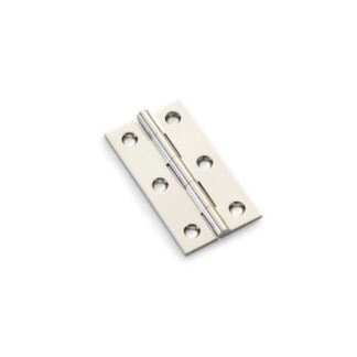 Alexander & Wilks AW064-CH-PN Heavy Pattern Solid Brass Cabinet Butt Hinge - Polished Nickel - 2.5" (LEAD TIME: 2-3 DAYS)