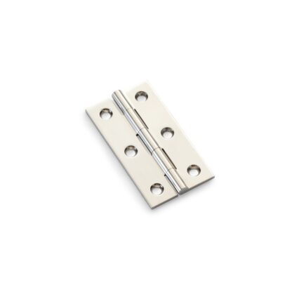 Alexander & Wilks AW064-CH-PN Heavy Pattern Solid Brass Cabinet Butt Hinge - Polished Nickel - 2.5" (LEAD TIME: 2-3 DAYS)