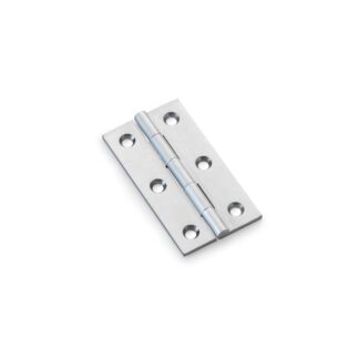 Alexander & Wilks AW064-CH-SC Heavy Pattern Solid Brass Cabinet Butt Hinge - Satin Chrome - 2.5" (LEAD TIME: 2-3 DAYS)