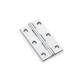 Alexander & Wilks AW075-CH-PC Heavy Pattern Solid Brass Cabinet Butt Hinge - Polished Chrome - 3" (LEAD TIME: 2-3 DAYS)