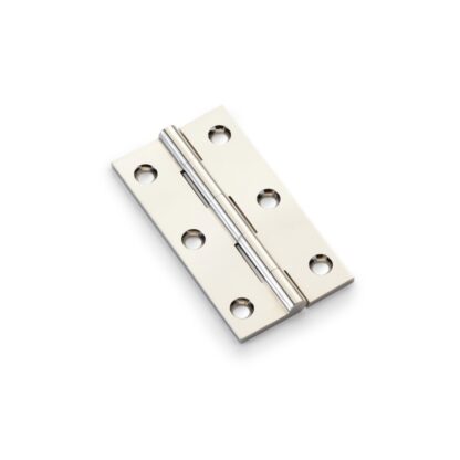 Alexander & Wilks AW075-CH-PN Heavy Pattern Solid Brass Cabinet Butt Hinge - Polished Nickel - 3" (LEAD TIME: 2-3 DAYS)