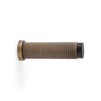 Alexander & Wilks AW600-75-AB Brunel Knurled Door Stop - Antique Brass (LEAD TIME: 2-3 DAYS)