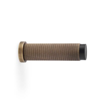 Alexander & Wilks AW600-75-AB Brunel Knurled Door Stop - Antique Brass (LEAD TIME: 2-3 DAYS)