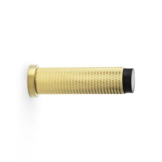 Alexander & Wilks AW600-75-SBPVD Brunel Knurled Door Stop - Satin Brass PVD (LEAD TIME: 2-3 DAYS)