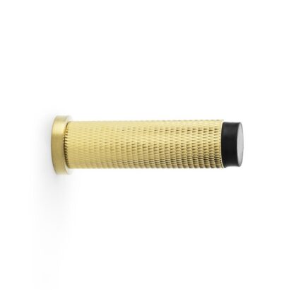 Alexander & Wilks AW600-75-SBPVD Brunel Knurled Door Stop - Satin Brass PVD (LEAD TIME: 2-3 DAYS)