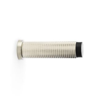 Alexander & Wilks AW600-75-SN Brunel Knurled Door Stop - Satin Nickel PVD (LEAD TIME: 2-3 DAYS)