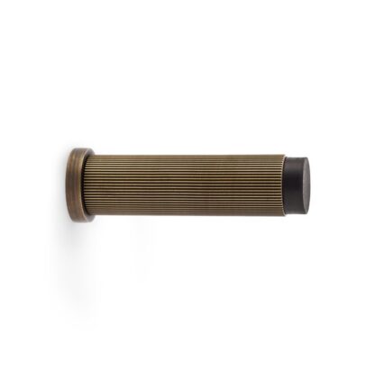 Alexander & Wilks AW602-75-AB Reeded Projection Door Stop - Antique Brass (LEAD TIME: 2-3 DAYS)