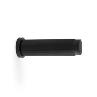 Alexander & Wilks AW602-75-BL Reeded Projection Door Stop - Black (LEAD TIME: 2-3 DAYS)