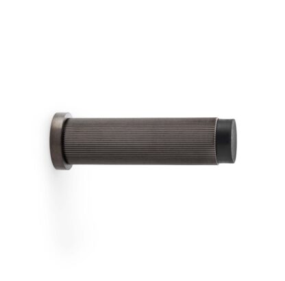 Alexander & Wilks AW602-75-DBZPVD Reeded Projection Door Stop - Dark Bronze PVD (LEAD TIME: 2-3 DAYS)