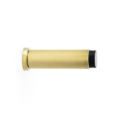 Alexander & Wilks AW602-75-SBPVD Reeded Projection Door Stop - Satin Brass PVD (LEAD TIME: 2-3 DAYS)