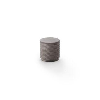 Alexander & Wilks AW800-20-DBZPVD Brunel Knurled Cylinder Cupboard Knob - Dark Bronze PVD - 20mm (LEAD TIME: 2-3 DAYS)